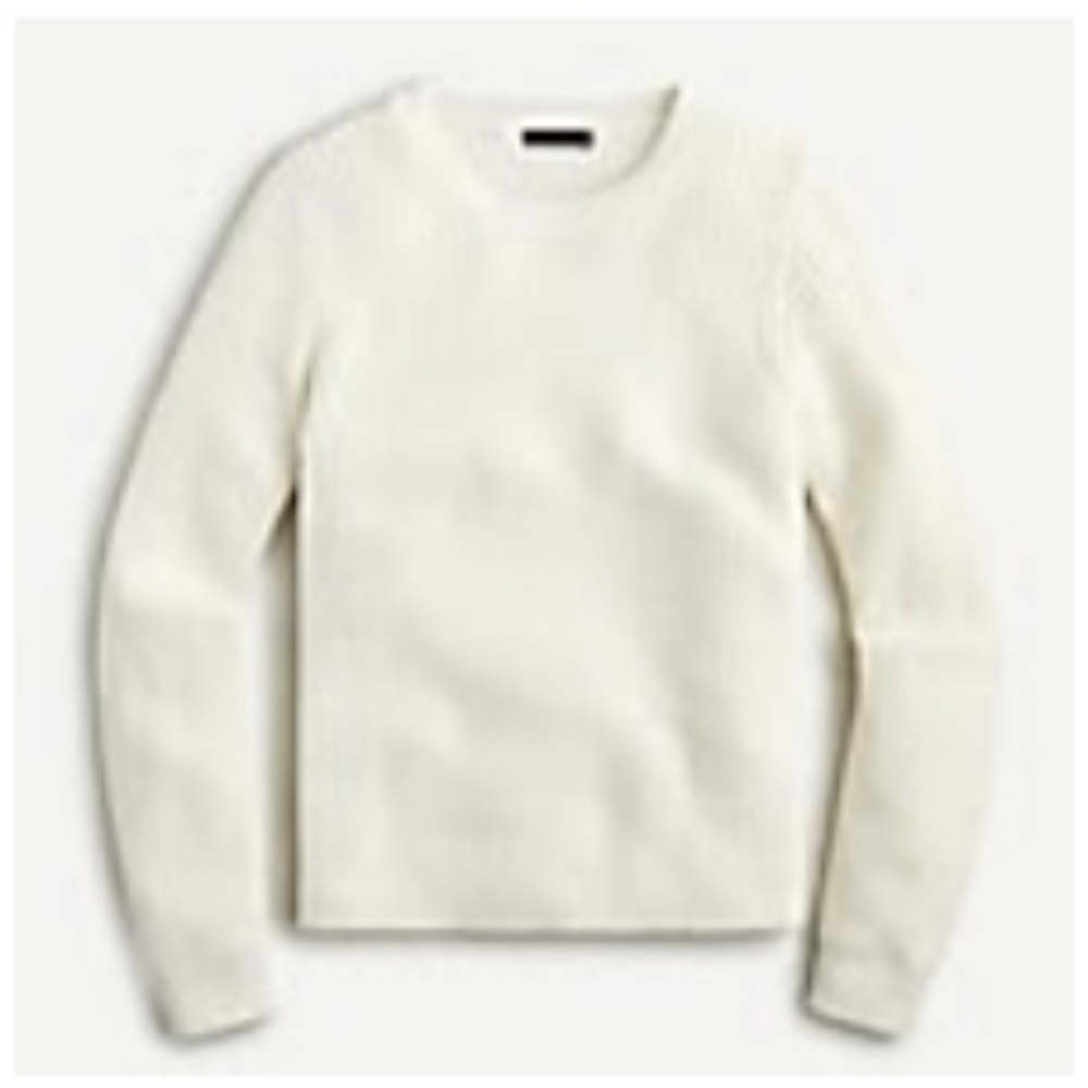 J.crew Fisherman Crewneck Sweater Ivory Medium